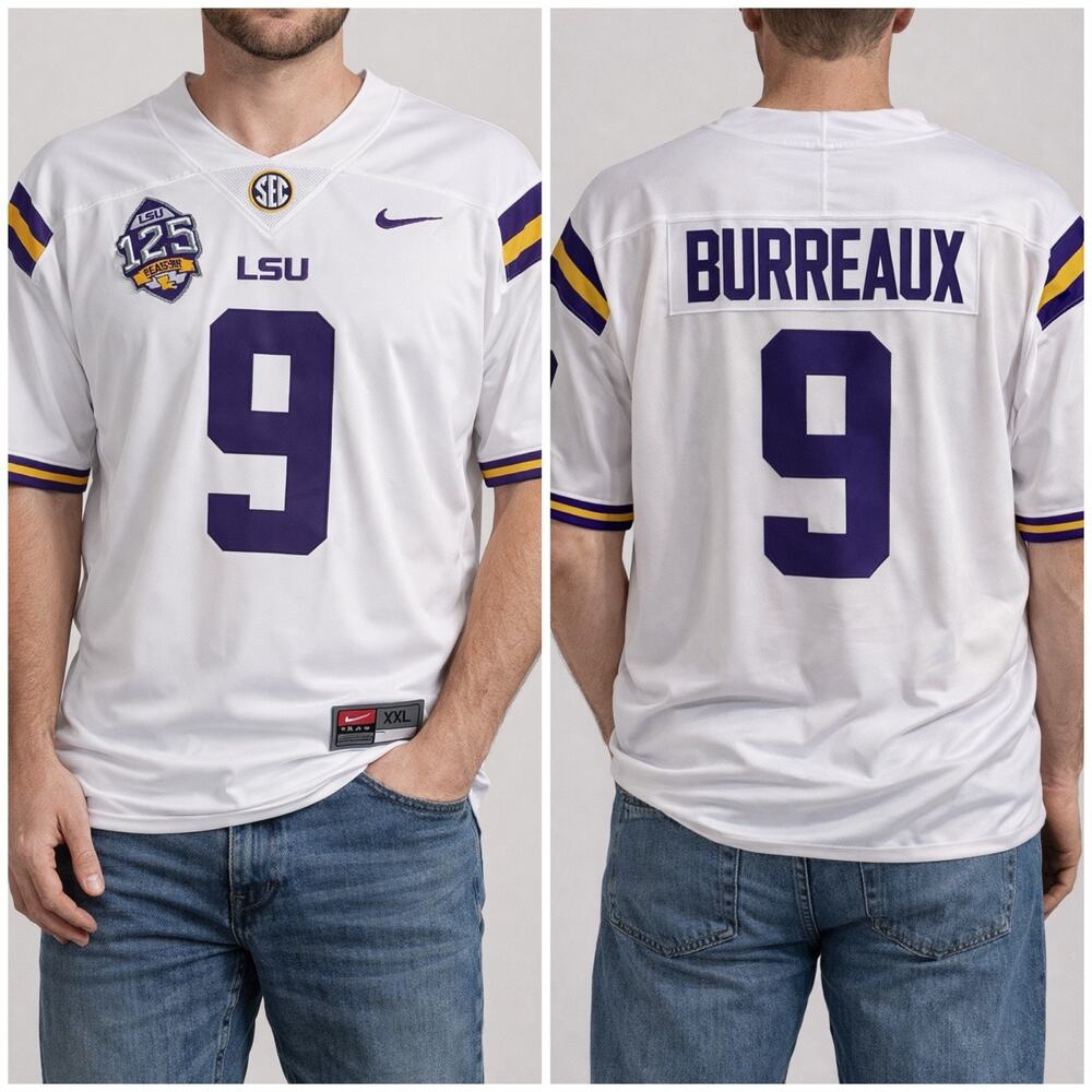 Nike LSU Tigers Burreaux #9 Jersey XXL 125 Seasons Patch SEC